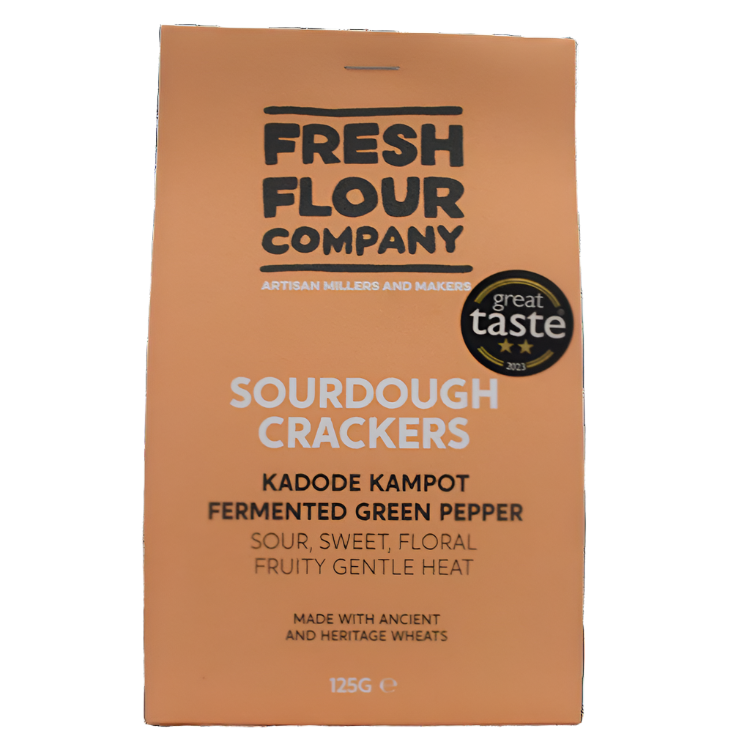 Fresh Flour Company Kadode Fermented Green Pepper Sourdough Crackers
