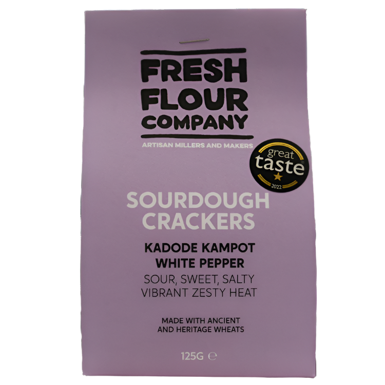 Fresh Flour Company Kadode Kampot White Pepper Sourdough Crackers