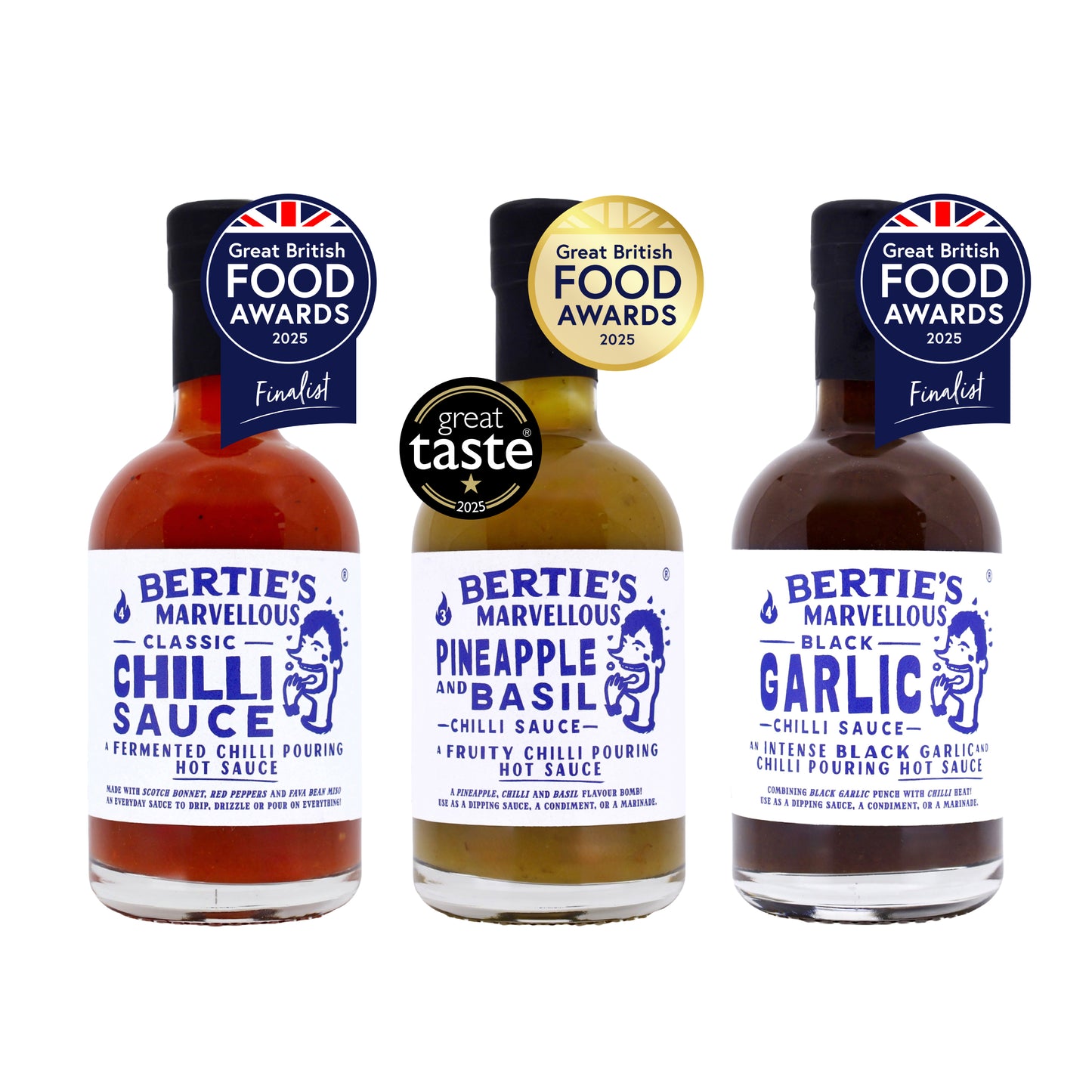 Bertie's Marvellous Chilli Sauce Collection